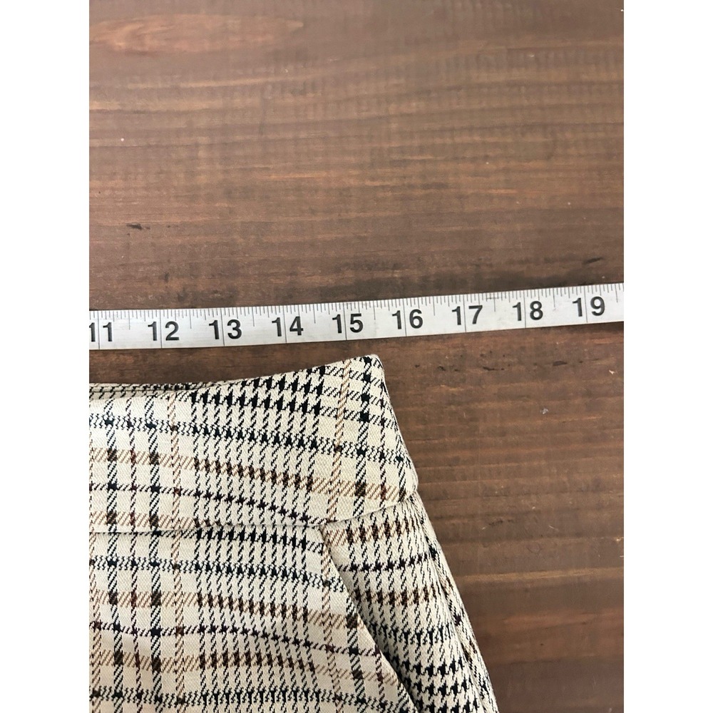 Cabi New Travel Skirt #4580 Multi Beige gold plaid 4 Was $99 - Picture 5 of 8